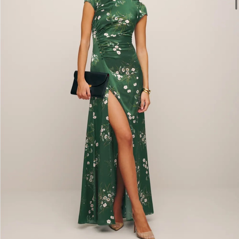 Reformation Birch Silk Dress 2